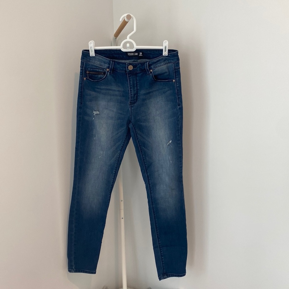 Design Lab Lord and Taylor Slightly Distressed Jeans